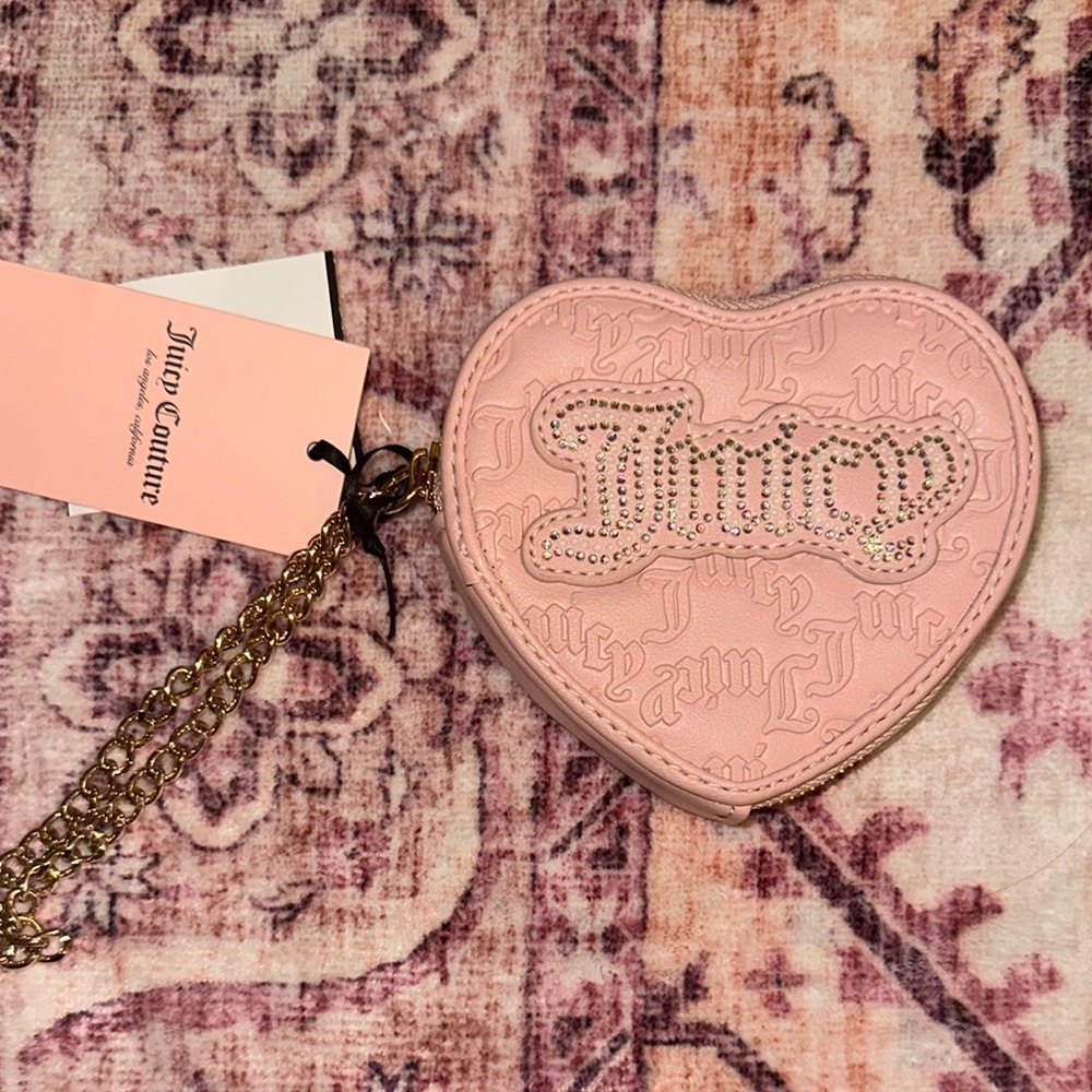 Juicy Couture Pink Heart Key Card Holder